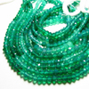 14 inches- super -fine -High quality - so -Gorgeous - Emarald-Green- Colour- GREEN ONYX -shaded micro faceted -Rondell -beads -size 3 - 3.5 mm